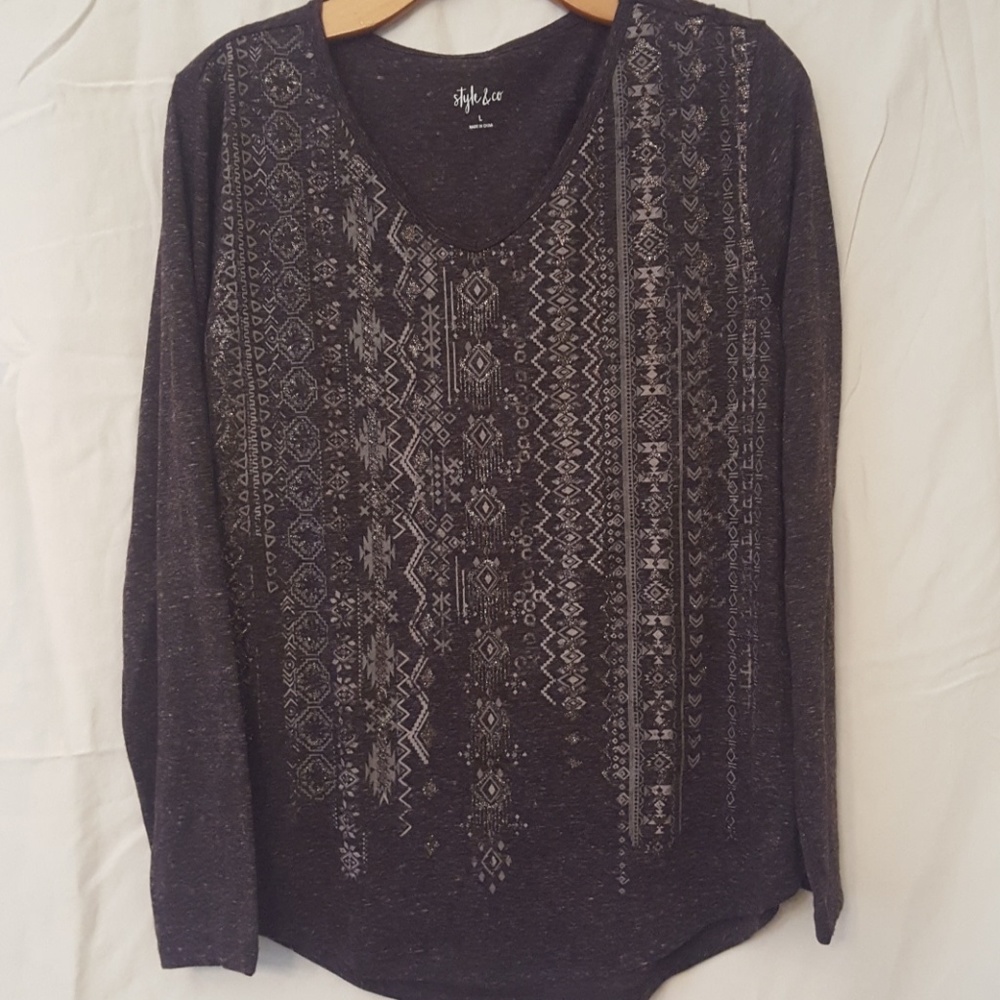 Style & Co. L/S tee shirt.